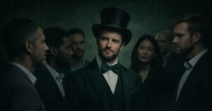 Narcissist in a position of social control surrounded by a group, illustrating influence, status, and flying monkeys dynamics